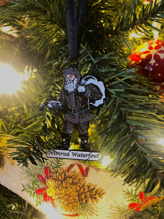 Camo Santa Ornament